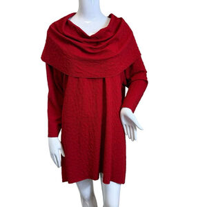 Women's Ali Miles Red Cowl Neck Dress Size 1X